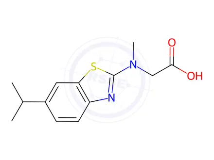 Chemical structure of n-(6-isopropyl-1,3-benzothiazol-2-yl)-n-methylglycine