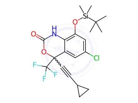Chemical structure of 8-(tert-Butyldimethylsilyloxy) 8-Hydroxy Efavirenz