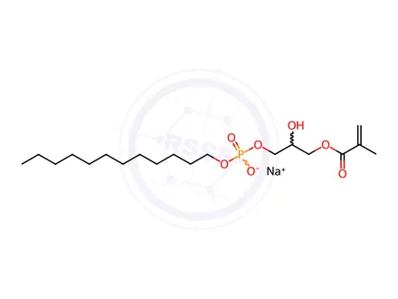 Chemical structure of Phosphoric acid dodecyl 2-hydroxy-3-methacryloyloxypropyl(sodium) salt