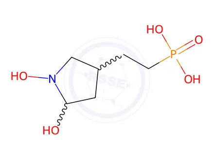 Chemical structure of Phosphonic acid, [2-(1,5-dihydroxy-3-pyrrolidinyl)ethyl]-(9CI)