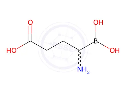 Chemical structure of Butanoic acid, 4-amino-4-borono-(9CI)