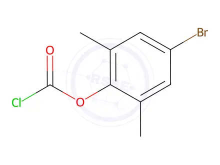 Chemical structure of 4-Bromo-2,6-dimethylphenyl carbonochloridate