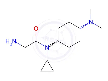 Chemical structure of 2-Amino-N-cyclopropyl-N-(4-dimethylamino-cyclohexyl)-acetamide