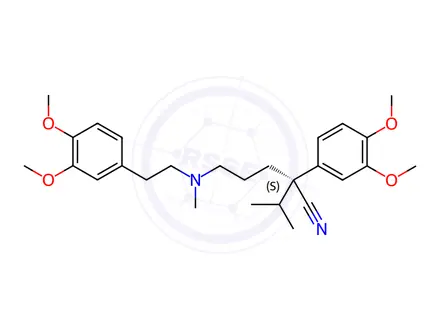 Chemical structure of (S)-(-)-Verapamil Hydrochloride