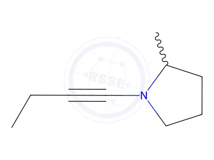 Chemical structure of Pyrrolidine, 1-(1-butynyl)-2-methyl-(9CI)