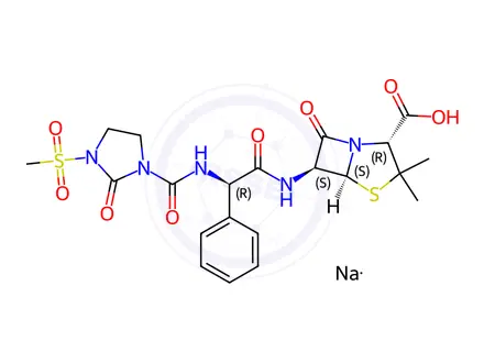 Chemical structure of Mezlocillin Sodium