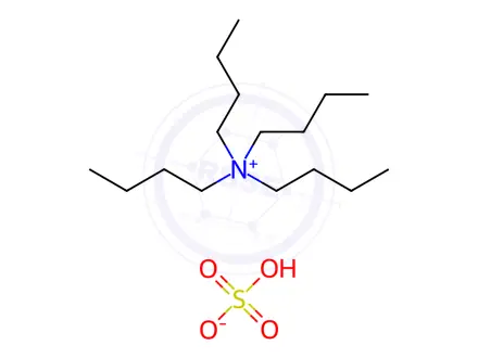 Chemical structure of Tetrabutylammonium Hydrogensulfate