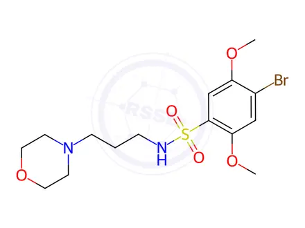 Chemical structure of 4-Bromo-2,5-dimethoxy-N-(3-morpholinopropyl)benzenesulfonamide