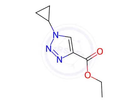 Chemical structure of 1H-1,2,3-Triazole-4-carboxylic acid, 1-cyclopropyl-, ethyl ester