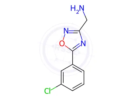 Chemical structure of (5-(3-Chlorophenyl)-1,2,4-oxadiazol-3-yl)methanamine