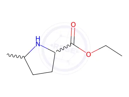 Chemical structure of Proline, 5-methyl-, ethyl ester (6CI,7CI,9CI)