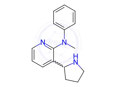 Chemical structure of N-Methyl-N-phenyl-3-(pyrrolidin-2-yl)pyridin-2-amine