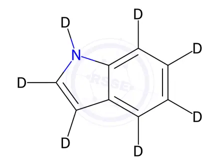 Chemical structure of Indole-d7 Solution in Methanol