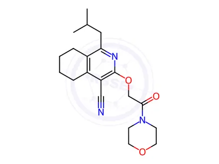 Chemical structure of 1-Isobutyl-3-(2-morpholino-2-oxoethoxy)-5,6,7,8-tetrahydroisoquinoline-4-carbonitrile