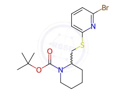 Chemical structure of 3-[(1,1-Dioxo-1H-1lambda*6*-benzo[d]isothiazol-3-ylamino)-methyl]-piperidine-1-carboxylic acid tert-butyl ester