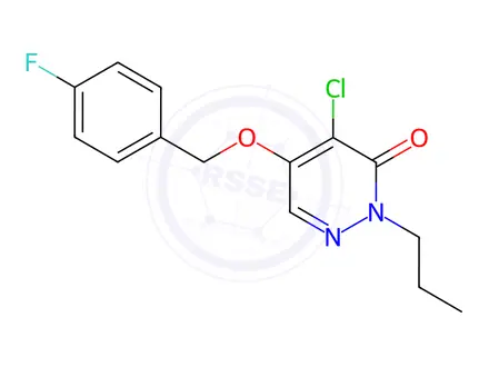 Chemical structure of 4-Chloro-5-((4-fluorobenzyl)oxy)-2-propylpyridazin-3(2H)-one