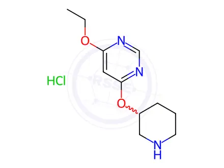 Chemical structure of 4-Ethoxy-6-(piperidin-3-yloxy)-pyriMidine hydrochloride