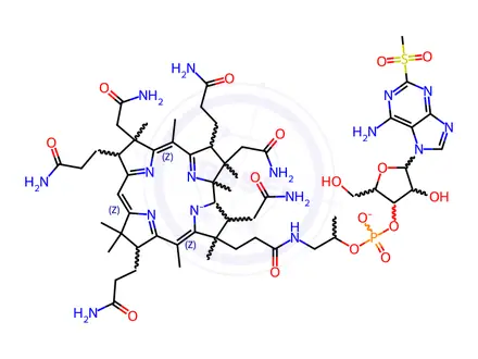 Chemical structure of 2-methylsulfonyladenylcobamide
