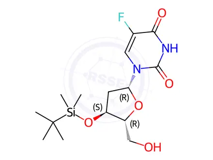 Chemical structure of Uridine, 2'-deoxy-3'-O-[(1,1-dimethylethyl)dimethylsilyl]-5-fluoro-