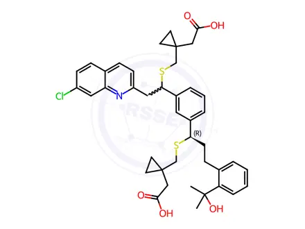 Chemical structure of Montelukast Sodium Impurity 26 (Montelukast Sodium EP Impurity D&E)