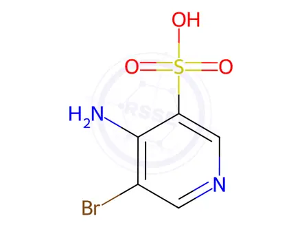 Chemical structure of 4-Amino-5-bromopyridine-3-sulfonic acid