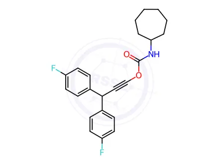 Chemical structure of Di-(4-Fluorophenyl)Propynyl-N-Cycloheptyl-Carbamate