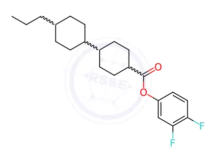 Chemical structure of trans,trans-[1,1-Bicyclohexyl]-4-carboxylic Acid 4-Propyl-3,4-difluorophenyl Ester