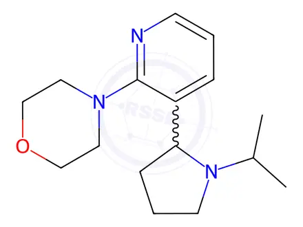 Chemical structure of 4-(3-(1-Isopropylpyrrolidin-2-yl)pyridin-2-yl)morpholine