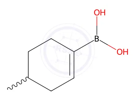 Chemical structure of (4-methylcyclohexen-1-yl)boronic acid
