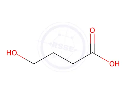 Chemical structure of 4-Hydroxybutanoic Acid