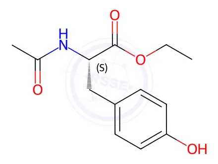 Chemical structure of N-Acetyl-L-Tyrosine Ethyl Ester Monohydrate