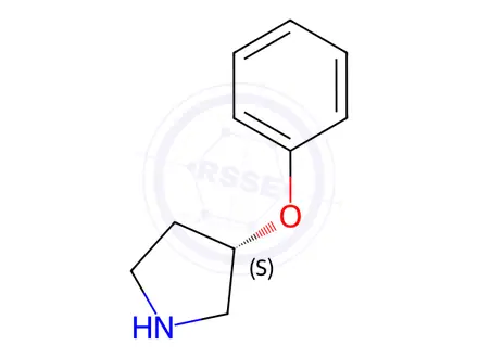 Chemical structure of (S)-3-Phenoxypyrrolidine hydrochloride