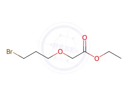 Chemical structure of Acetic acid, 2-(3-bromopropoxy)-, ethyl ester