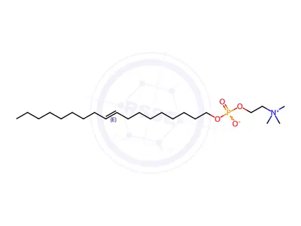 Chemical structure of trans-9-Octadecenyl Phosphocholine