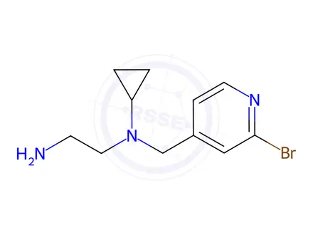 Chemical structure of N1-((2-Bromopyridin-4-yl)methyl)-N1-cyclopropylethane-1,2-diamine