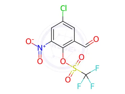 Chemical structure of 4-Chloro-2-formyl-6-nitrophenyl trifluoromethanesulfonate