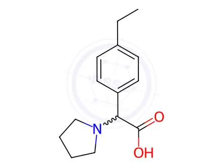 Chemical structure of 2-(4-Ethylphenyl)-2-(pyrrolidin-1-yl)acetic acid