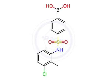 Chemical structure of (4-(n-(3-Chloro-2-methylphenyl)sulfamoyl)phenyl)boronic acid