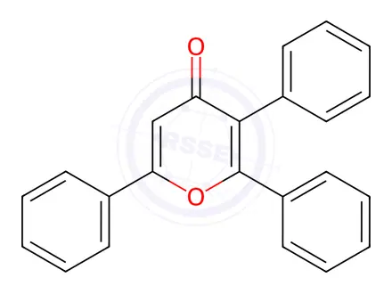 Chemical structure of 2,3,6-Triphenyl-4H-pyran-4-one