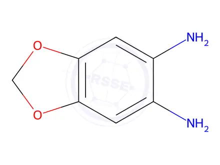 Chemical structure of 1,2-Diamino-4,5-methylenedioxybenzene dihydrochloride