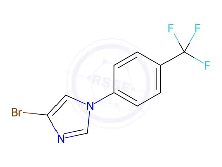 Chemical structure of 4-Bromo-1-(4-(trifluoromethyl)phenyl)-1H-imidazole
