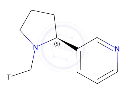 Chemical structure of (-)-NICOTINE-[METHYL-3H]
