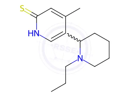 Chemical structure of 4-Methyl-5-(1-propylpiperidin-2-yl)pyridine-2(1H)-thione