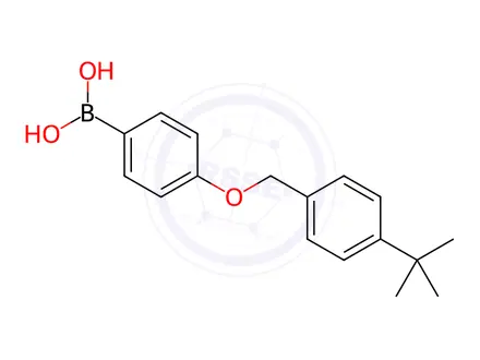 Chemical structure of (4-((4-(Tert-butyl)benzyl)oxy)phenyl)boronic acid