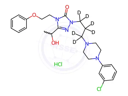 Chemical structure of Hydroxy Nefazodone-d6 Hydrochloride