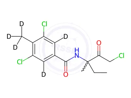 Chemical structure of Zoxamide-d5