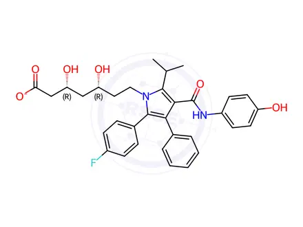 Chemical structure of 4-Hydroxy Atorvastatin Hemicalcium Salt