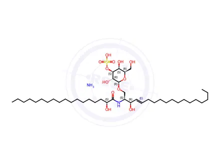 Chemical structure of 18:0(2S-OH) Sulfo GalCer