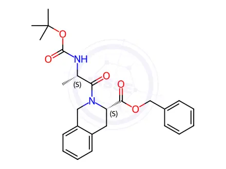 Chemical structure of [S-(R,R)]-2-[2-tert-Butyloxycarbonylamino-1-oxopropyl]-1,2,3,4-tetrahydro-3-isoquinolinecarboxylic Acid Phenylmethyl Ester