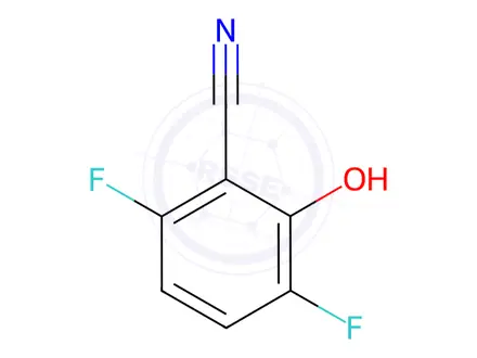 Chemical structure of Benzonitrile, 3,6-difluoro-2-hydroxy-(9CI)